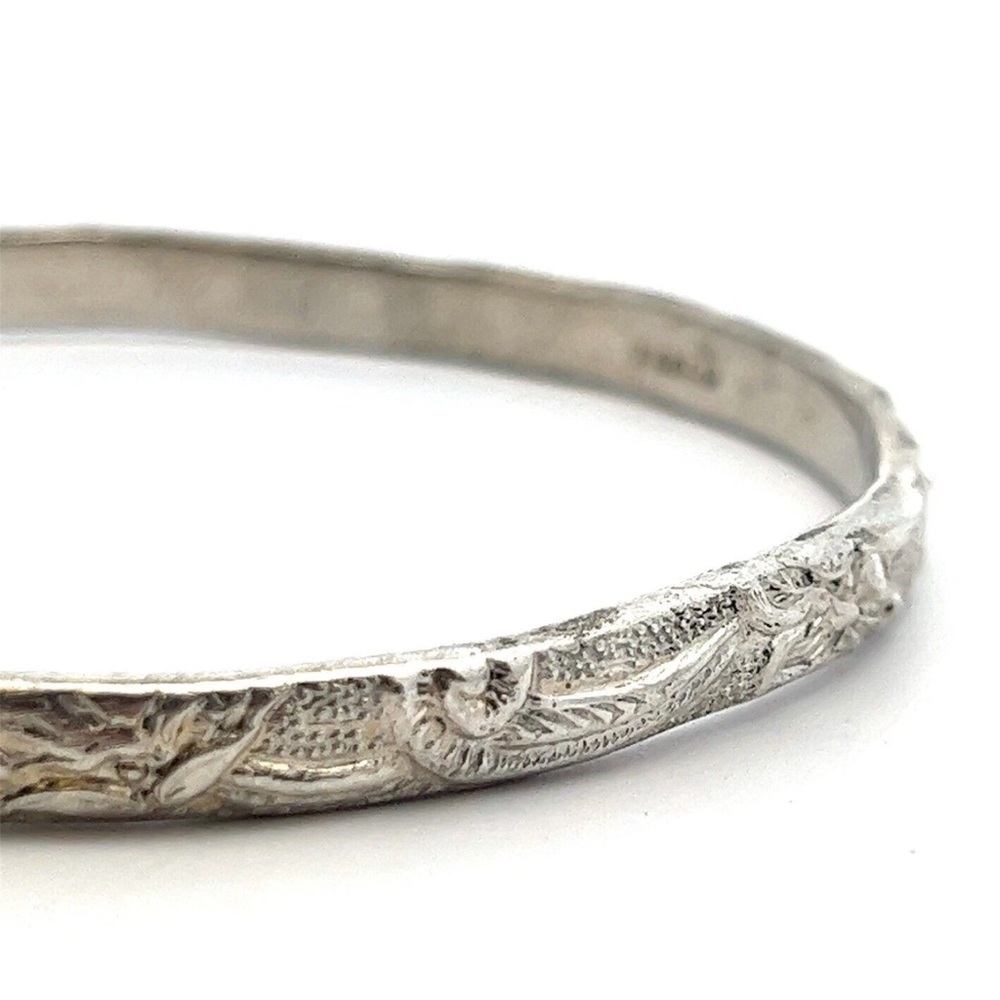 Vintage Taxco Sterling Silver Intricate Silver Bracelet - Picture 5 of 8